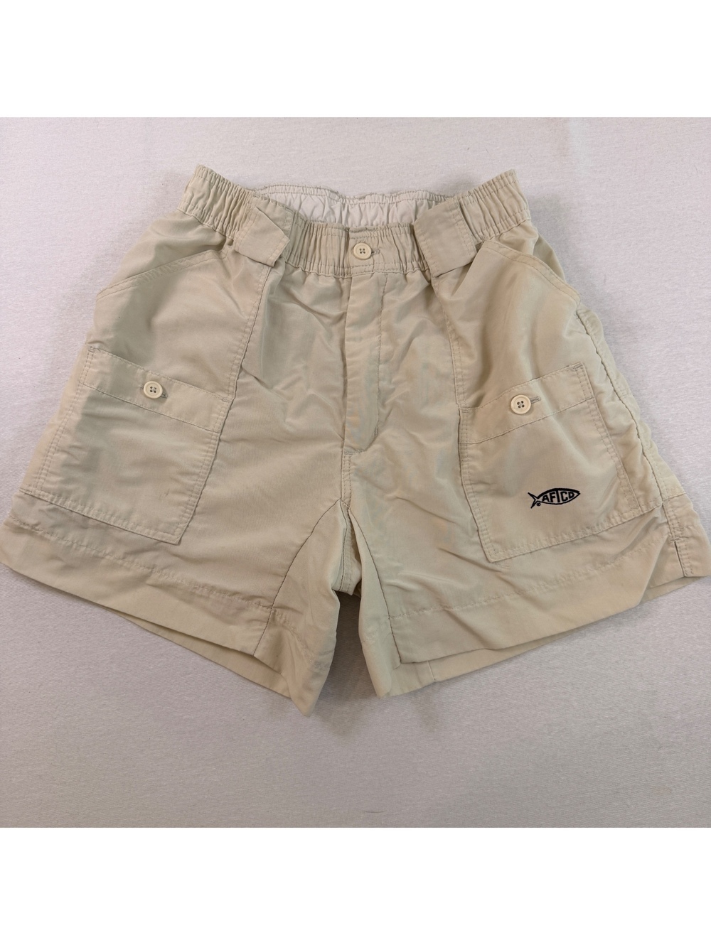 AFTCO Mens Size 30 Original Fishing Shorts Khaki
